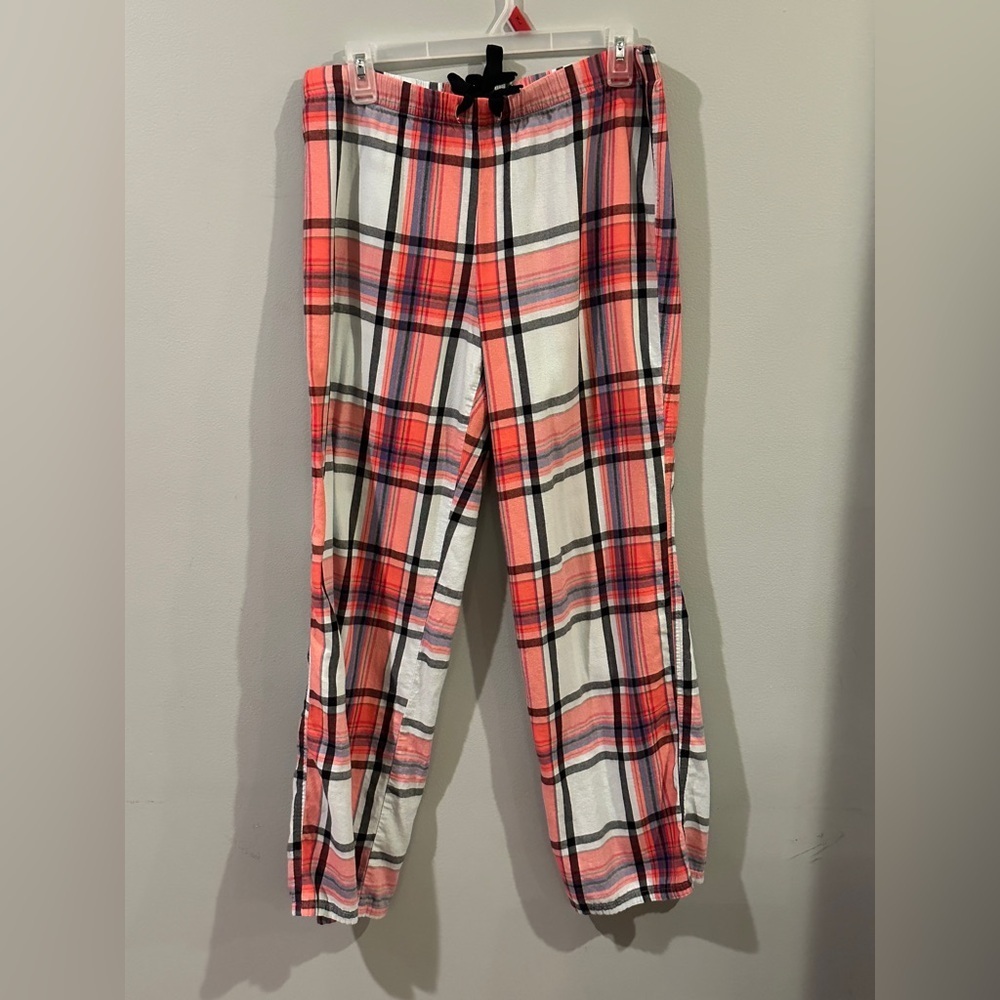 Victoria’s Secret Plaid Pajama Lounge Pants Size Medium Pink Plaid